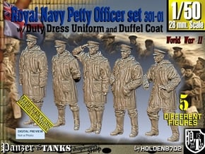 1/50 Royal Navy DC Petty OffIcer Set301-01 in Tan Fine Detail Plastic