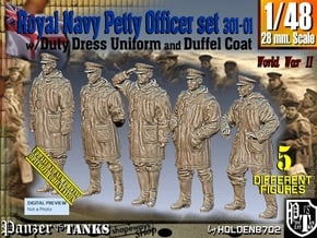 1/48 Royal Navy DC Petty OffIcer Set301-01 in Tan Fine Detail Plastic