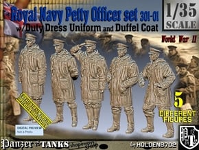 1/35 Royal Navy DC Petty OffIcer Set301-01 in Tan Fine Detail Plastic