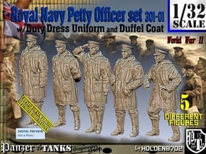 1/32 Royal Navy DC Petty OffIcer Set301-01 in Tan Fine Detail Plastic