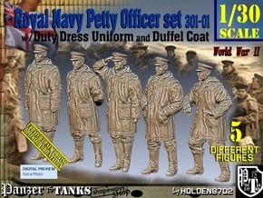 1/30 Royal Navy DC Petty OffIcer Set301-01 in White Natural Versatile Plastic