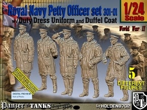 1/24 Royal Navy DC Petty OffIcer Set301-01 in White Natural Versatile Plastic