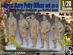 1/20 Royal Navy DC Petty OffIcer Set301-01 in White Natural Versatile Plastic