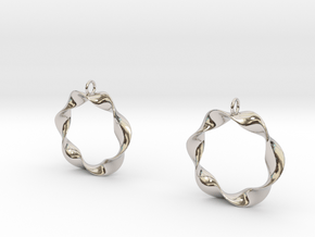 Mobius Earrings in Platinum