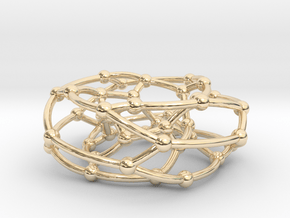 F42A graph on torus in 14k Gold Plated Brass
