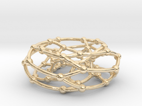 F50A graph on torus in 14k Gold Plated Brass