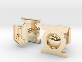 Green Lantern cufflinks in 14k Gold Plated Brass