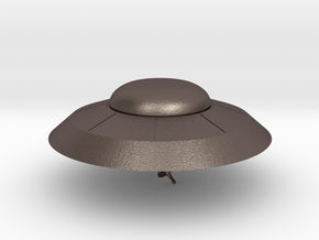 Earth vs The Flying Saucers UFO in Polished Bronzed-Silver Steel