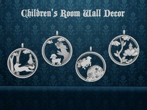 Children's Wall Charms "Jack and the Beanstalk" in White Processed Versatile Plastic