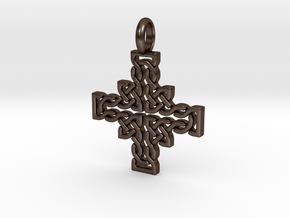 Celtic Knot / Cross Contour in Polished Bronze Steel