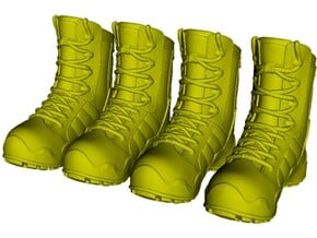 1/24 scale military boots C x 2 pairs in Tan Fine Detail Plastic