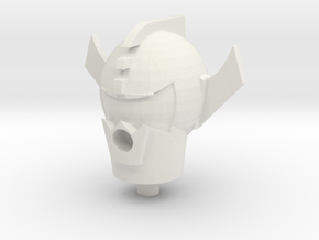 Mecha Acroyear Head in White Natural Versatile Plastic