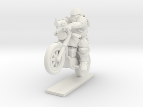 Motorcycle Assault in White Natural Versatile Plastic