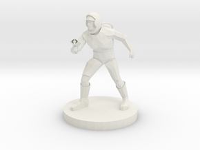 Astronaut with Laser Rifle in White Natural Versatile Plastic