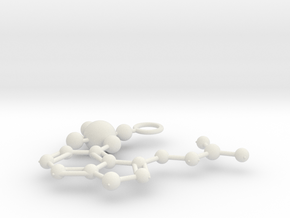 Psilocybin Molecule (large) in White Natural Versatile Plastic