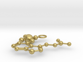 Psilocybin Molecule (large) in Natural Brass