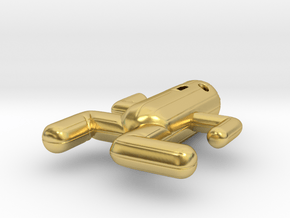 Cactuar Pendant in Polished Brass