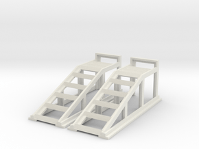 RC Garage 4WD Truck Car Ramps 1:24 Scale in White Natural Versatile Plastic