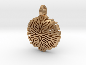 Reaction-Diffusion Pendant #1 in Natural Bronze