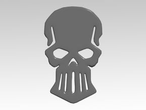 Metal Skull Vehicle Icons in Tan Fine Detail Plastic