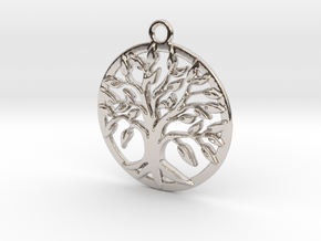 Tree of life and circle intertwined in Platinum