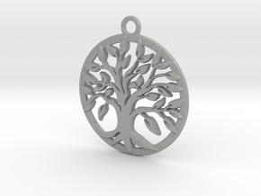 Tree of life and circle intertwined in Aluminum