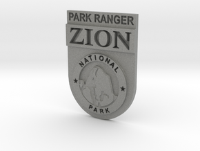 Zion Park Ranger Badge in Gray PA12: Small