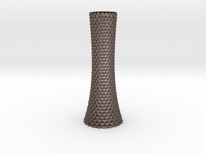 Vase 1004A in Polished Bronzed-Silver Steel