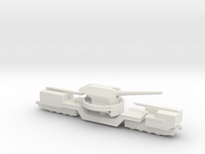 TM-1-180 railway artillery 1/72 in White Natural Versatile Plastic
