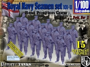 1/100 RN Seamen Rest Set101-11 in Tan Fine Detail Plastic