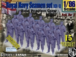 1/96 RN Seamen Rest Set101-11 in Tan Fine Detail Plastic