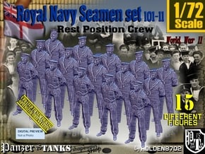 1/72 RN Seamen Rest Set101-11 in Tan Fine Detail Plastic