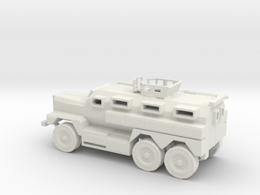 1/100 Scale MRAP Cougar 6x6 with Turret in White Natural Versatile Plastic