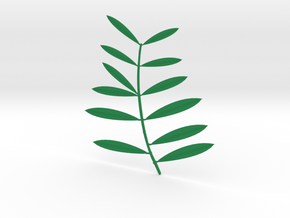 Olive tree branch in Green Processed Versatile Plastic: Extra Small