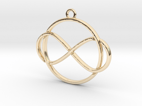 Infinite and circle intertwined in 14K Yellow Gold