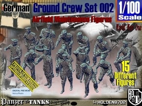1/100 German Ground Crew Set002 in Tan Fine Detail Plastic
