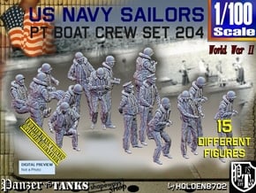 1/100 USN PT Crew set 204 in Tan Fine Detail Plastic