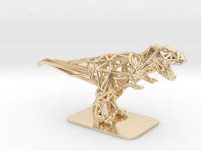 T-Rex Tyrannosaurus in 14k Gold Plated Brass