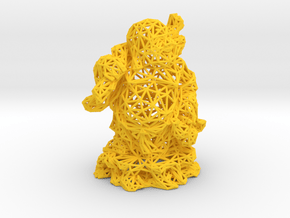 Laughing Buddha in Yellow Processed Versatile Plastic