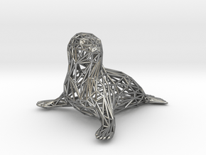 Baby seal in Natural Silver