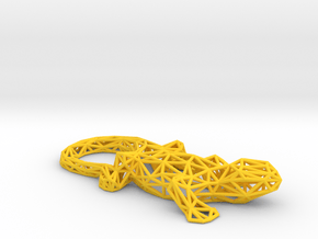 Lizard in Yellow Processed Versatile Plastic