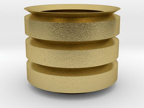 Cilinder_Pot in Natural Brass: 15mm