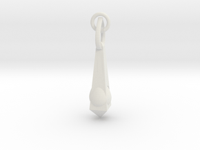Pregnant Obelisk Pendant in White Natural Versatile Plastic