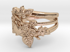 Figuier Triple anneau Ring Size 9 in 14k Rose Gold Plated Brass: 6.5 / 52.75