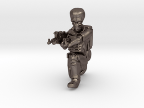 Alien Trooper (28mm Scale Miniature) in Polished Bronzed-Silver Steel