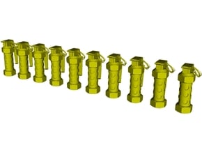 1/48 scale M-84 stun flashbang grenades x 10 in Clear Ultra Fine Detail Plastic