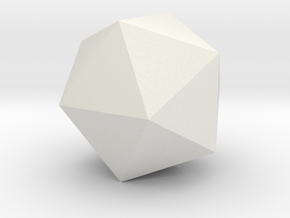 Dodecahedron in White Natural Versatile Plastic