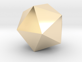 Dodecahedron in 14k Gold Plated Brass