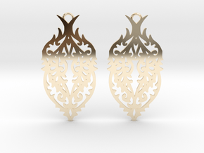 Thorn earrings in 14k Gold Plated Brass: Small