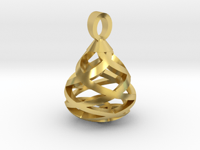 A precious tear [pendant] in Polished Brass